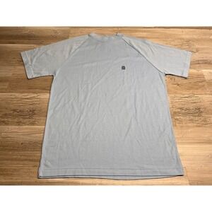 Vintage Arrow Mach II Shirt Turtle Logo 70s 80s Preppy Mod Mock Neck Blue Size L